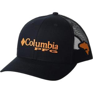 imageColumbia Womens PFG Logo Mesh Ball CapHigh CrownBlackOrange Blast