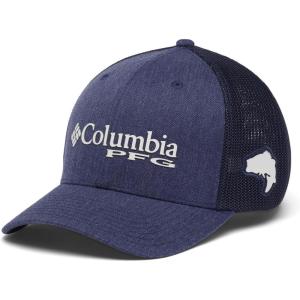 imageColumbia Womens PFG Logo Mesh Ball CapHigh CrownCarbon Heather
