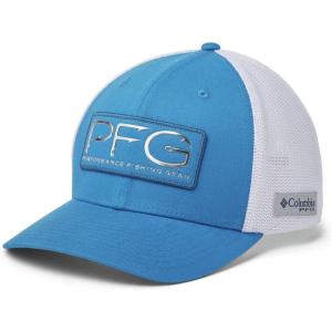 imageColumbia Womens PFG Logo Mesh Ball CapHigh CrownDark PoolSilver Pfg Hooks