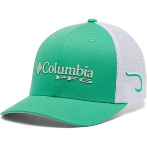 imageColumbia Womens PFG Logo Mesh Ball CapHigh CrownElectric TurquoiseCool GreyHook
