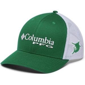imageColumbia Womens PFG Logo Mesh Ball CapHigh CrownEmerald GreenVivid BlueFish Tbd