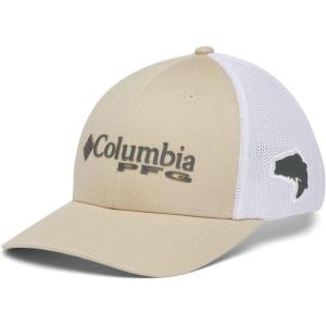 imageColumbia Womens PFG Logo Mesh Ball CapHigh CrownFossilGrillWhiteBass