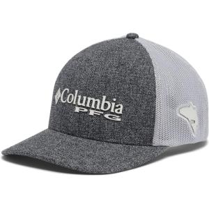 imageColumbia Womens PFG Logo Mesh Ball CapHigh CrownGrill HeatherCool Grey