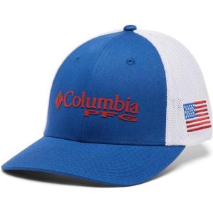 imageColumbia Womens PFG Logo Mesh Ball CapHigh CrownMountain BlueUs Flag