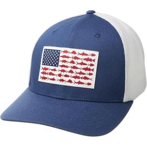 imageColumbia Womens PFG Logo Mesh Ball CapHigh CrownNight Tide  Fish Flag