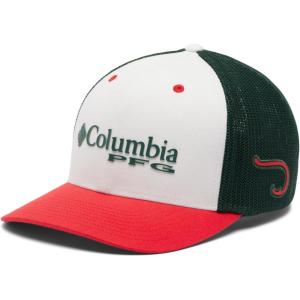 imageColumbia Womens PFG Logo Mesh Ball CapHigh CrownRed Spark