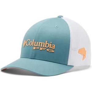 imageColumbia Womens PFG Logo Mesh Ball CapHigh CrownStormBright NectarBass