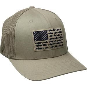 imageColumbia Womens PFG Logo Mesh Ball CapHigh CrownTusk  Fish Flag