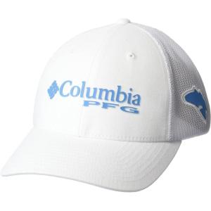 imageColumbia Womens PFG Logo Mesh Ball CapHigh CrownWhite riptide