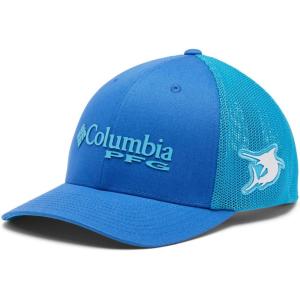 imageColumbia Womens PFG Logo Mesh Ball CapHigh CrownWhiteAtollMarlin