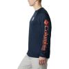 imageColumbia Mens CLG Terminal Tackle Ls ShirtAub  Collegiate Navy  Spark Orange