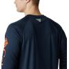 imageColumbia Mens CLG Terminal Tackle Ls ShirtAub  Collegiate Navy  Spark Orange