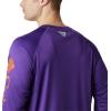 imageColumbia Mens CLG Terminal Tackle Ls ShirtCle  Vivid Purple  Spark Orange