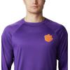imageColumbia Mens CLG Terminal Tackle Ls ShirtCle  Vivid Purple  Spark Orange