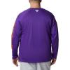 imageColumbia Mens CLG Terminal Tackle Ls ShirtCle  Vivid Purple  Spark Orange
