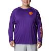 imageColumbia Mens CLG Terminal Tackle Ls ShirtCle  Vivid Purple  Spark Orange