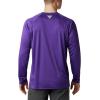 imageColumbia Mens CLG Terminal Tackle Ls ShirtLsu  Vivid Purple  Collegiate Yellow