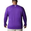 imageColumbia Mens CLG Terminal Tackle Ls ShirtLsu  Vivid Purple  Collegiate Yellow