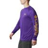 imageColumbia Mens CLG Terminal Tackle Ls ShirtLsu  Vivid Purple  Collegiate Yellow