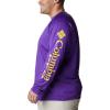 imageColumbia Mens CLG Terminal Tackle Ls ShirtLsu  Vivid Purple  Collegiate Yellow