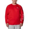 imageColumbia Mens CLG Terminal Tackle Ls ShirtUga  Bright Red  White