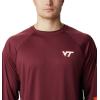 imageColumbia Mens CLG Terminal Tackle Ls ShirtVt  Deep Maroon  Tangy Orange