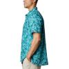 imageColumbia Mens Super Slack Tide Camp ShirtAegean Blue Flatslam Tropical Print