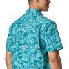 imageColumbia Mens Super Slack Tide Camp ShirtAegean Blue Flatslam Tropical Print