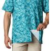 imageColumbia Mens Super Slack Tide Camp ShirtAegean Blue Flatslam Tropical Print