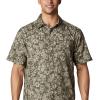 imageColumbia Mens Super Slack Tide Camp ShirtAlpine Tundra Flatslam Tropical Print