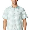 imageColumbia Mens Super Slack Tide Camp ShirtAqua Tone Palaka Plaid