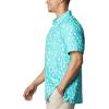 imageColumbia Mens Super Slack Tide Camp ShirtBright Aqua Marlin Palms Print