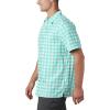 imageColumbia Mens Super Slack Tide Camp ShirtBright Aqua Palaka Plaid
