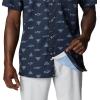 imageColumbia Mens Super Slack Tide Camp ShirtCollegiate Navy Rivermade