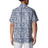 imageColumbia Mens Super Slack Tide Camp ShirtCollegiate Navy Tunado Tonal