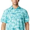 imageColumbia Mens Super Slack Tide Camp ShirtGulf Stream Nautical Tales Print