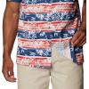 imageColumbia Mens Super Slack Tide Camp ShirtRed Spark Ombre Fish Stripe
