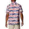 imageColumbia Mens Super Slack Tide Camp ShirtRed Spark Ombre Fish Stripe