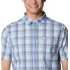 imageColumbia Mens Super Slack Tide Camp ShirtSoft Violet Mid Gingham