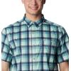 imageColumbia Mens Super Slack Tide Camp ShirtTranquil Teal Mid Gingham