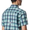imageColumbia Mens Super Slack Tide Camp ShirtTranquil Teal Mid Gingham