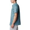 imageColumbia Mens Super Slack Tide Camp ShirtTranquil Teal Tailfins Print