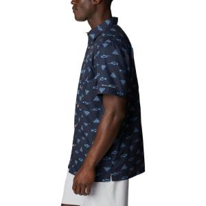 imageColumbia Mens Super Slack Tide Camp ShirtCollegiate Navy Rivermade
