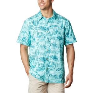 imageColumbia Mens Super Slack Tide Camp ShirtGulf Stream Nautical Tales Print