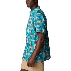 imageColumbia Mens Super Slack Tide Camp ShirtOcean Teal Bass Camo