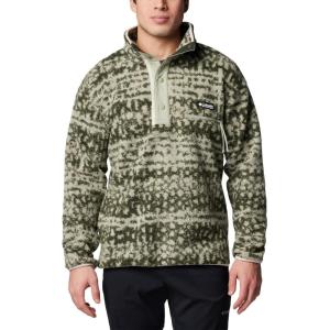 imageColumbia Mens Helvetia Ii Printed Half Snap FleeceGreenscape Stippled Stripe