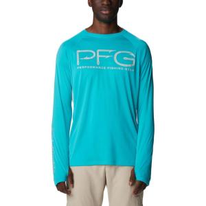 imageColumbia Mens Terminal Tackle Vent Long SleeveTurquoise  Cool Grey