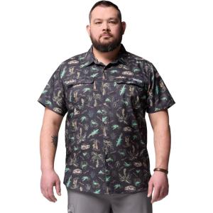 imageColumbia Mens PFG Uncharted Printed Short Sleeve ShirtShark Everglades