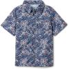 imageColumbia Boys Slack Tide Short Sleeve Camp ShirtNocturnal Marlin Palms