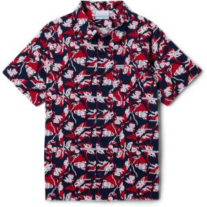 imageColumbia Boys Rapid Rivers Printed Short Sleeve ShirtCollegiate Navy Vined